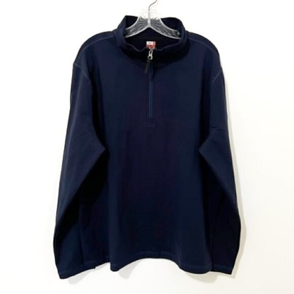 32 Degrees Heat Tech 1/4 Zip Pullover Blue Long Sleeve Shirt - Picture 2 of 4